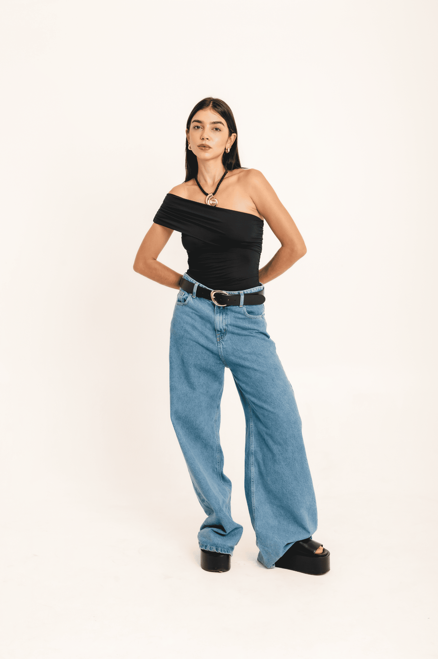 Calça Jeans Pantalona