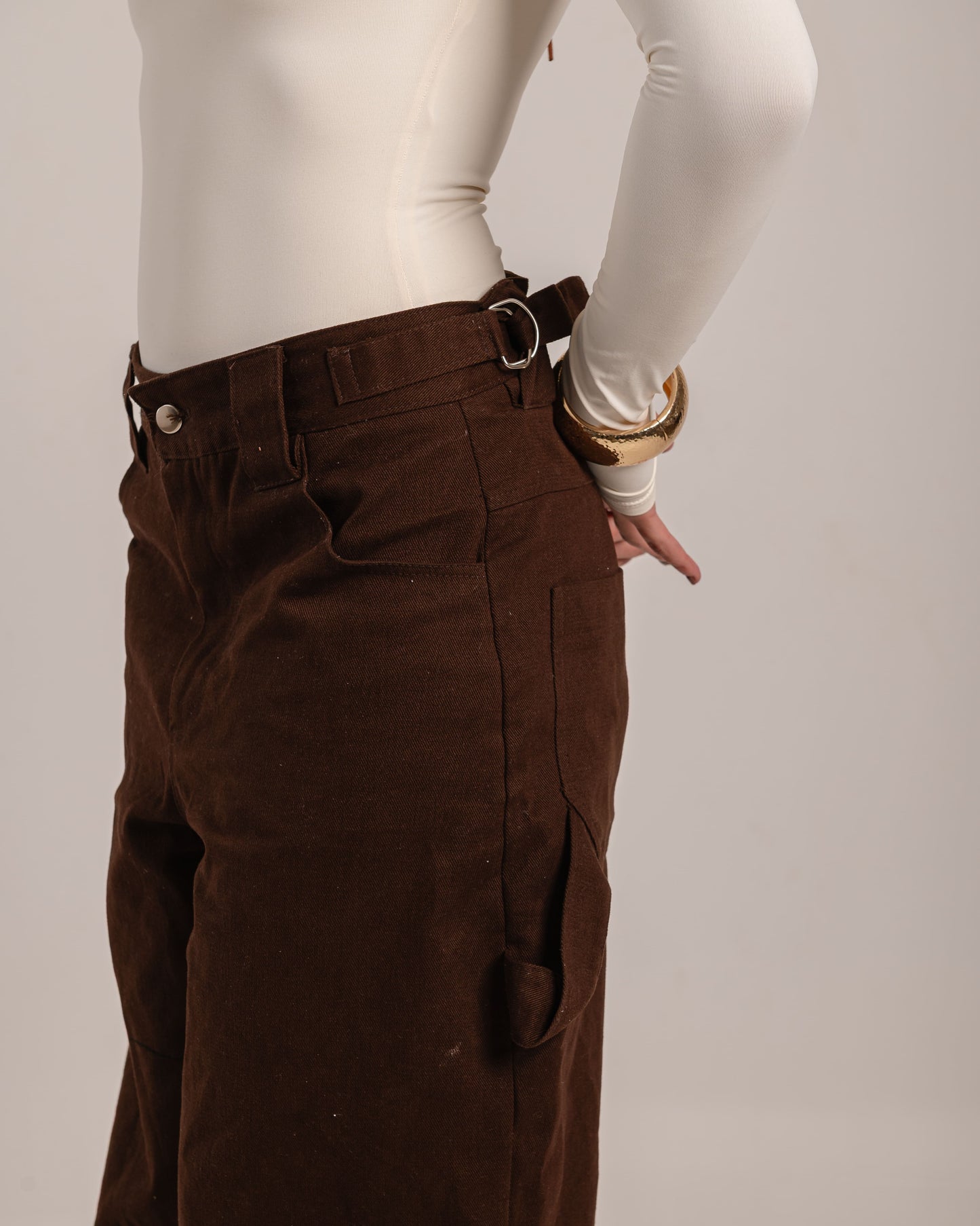 Calça Over Marrom