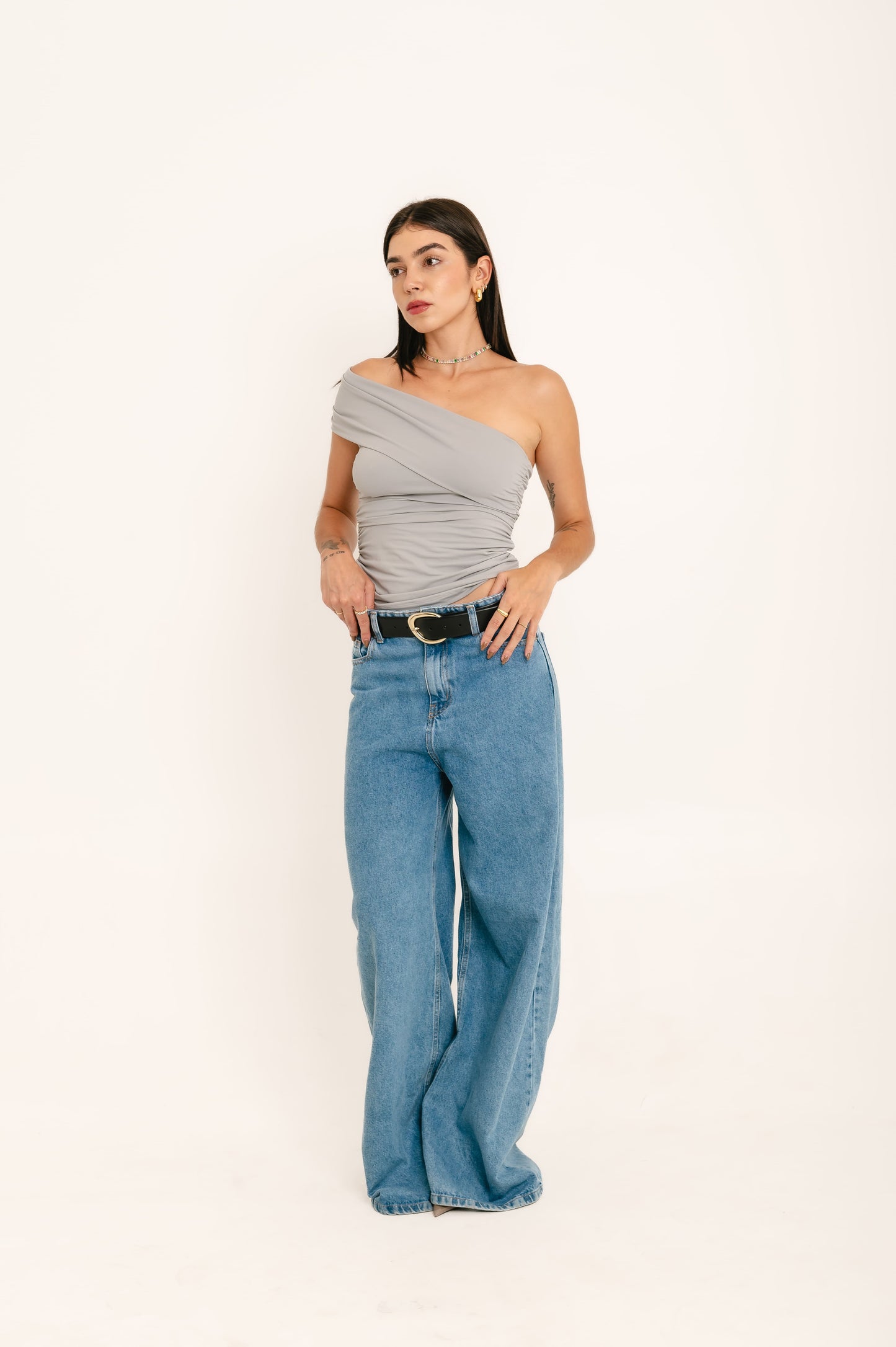 Calça Jeans Pantalona